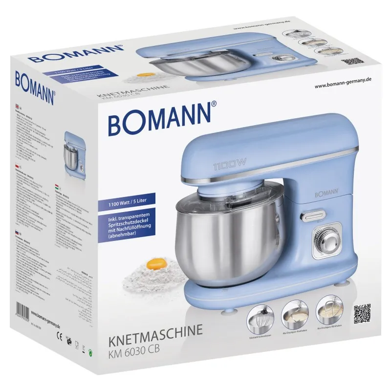 Планетарний кухонний комбайн Bomann KM 6030 Blue : Створюйте кулінарні шедеври з легкістю